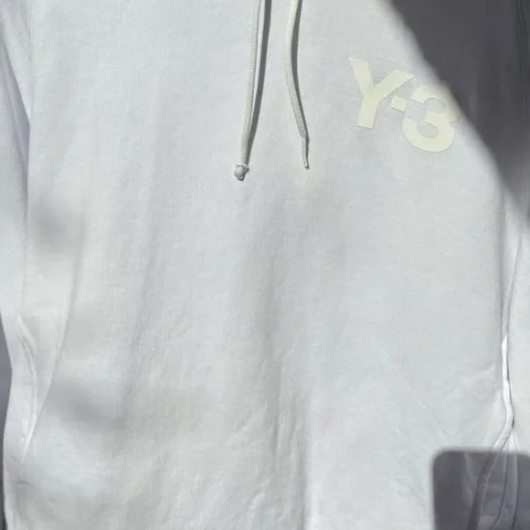 SOLD OUT White Adidas Y-3 Classic Chest Logo Hoodie - M - Picture 14 of 14